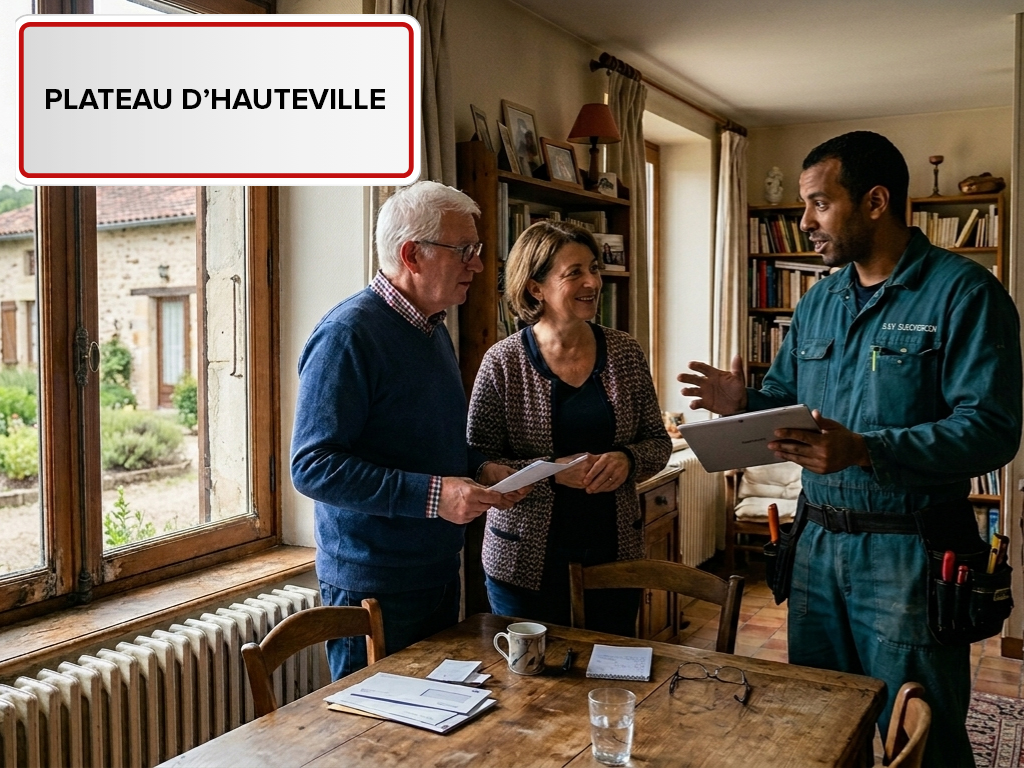 Installation de pompe à chaleur à Plateau d'Hauteville (01110) dans l'Ain