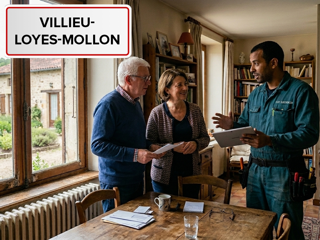 Installation de pompe à chaleur à Villieu-Loyes-Mollon (01800) dans l'Ain